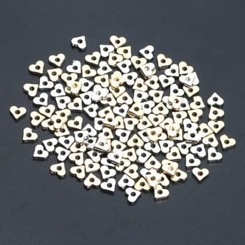 100 τμχ 5mm CCB Love Heart Charm Ακρυλικές χάντρες Loose Spacer Beads For Jewelry Making Diy Earrings Κολιέ Ευρήματα Αξεσουάρ