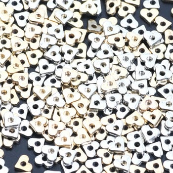 100 τμχ 5mm CCB Love Heart Charm Ακρυλικές χάντρες Loose Spacer Beads For Jewelry Making Diy Earrings Κολιέ Ευρήματα Αξεσουάρ