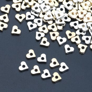 100 τμχ 5mm CCB Love Heart Charm Ακρυλικές χάντρες Loose Spacer Beads For Jewelry Making Diy Earrings Κολιέ Ευρήματα Αξεσουάρ