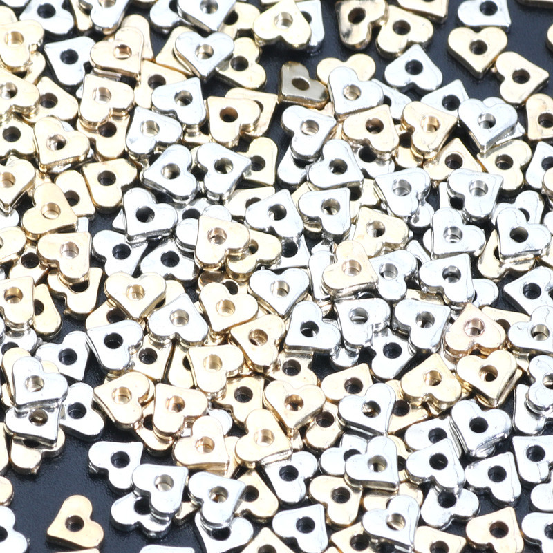 100 τμχ 5mm CCB Love Heart Charm Ακρυλικές χάντρες Loose Spacer Beads For Jewelry Making Diy Earrings Κολιέ Ευρήματα Αξεσουάρ