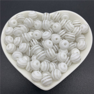 6 χιλιοστά 8 χιλιοστά 10 χιλιοστά Στρογγυλές χάντρες γοητείας Ρητίνης λωρίδες Χαλαρές χάντρες διαχωρισμού για κοσμήματα Αξεσουάρ κολιέ βραχιολιών DIY