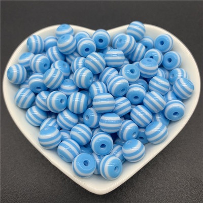 6 χιλιοστά 8 χιλιοστά 10 χιλιοστά Στρογγυλές χάντρες γοητείας Ρητίνης λωρίδες Χαλαρές χάντρες διαχωρισμού για κοσμήματα Αξεσουάρ κολιέ βραχιολιών DIY