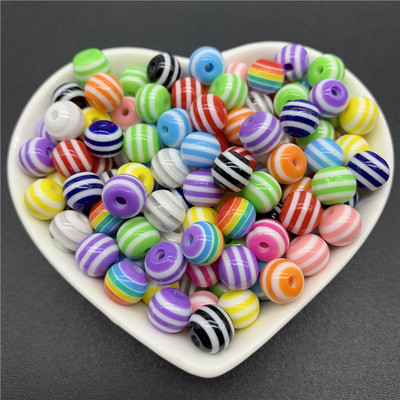 6 χιλιοστά 8 χιλιοστά 10 χιλιοστά Στρογγυλές χάντρες γοητείας Ρητίνης λωρίδες Χαλαρές χάντρες διαχωρισμού για κοσμήματα Αξεσουάρ κολιέ βραχιολιών DIY