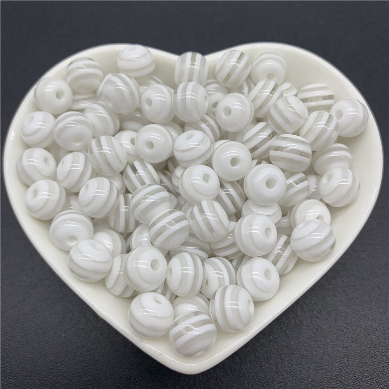 6 χιλιοστά 8 χιλιοστά 10 χιλιοστά Στρογγυλές χάντρες γοητείας Ρητίνης λωρίδες Χαλαρές χάντρες διαχωρισμού για κοσμήματα Αξεσουάρ κολιέ βραχιολιών DIY