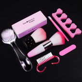 8 τμχ/σετ Επαγγελματικές ακρυλικές βούρτσες για λίμα νυχιών Block UV Gel Σετ βερνικιού νυχιών Περιποίηση νυχιών Σετ λείανσης νυχιών Εργαλεία μακιγιάζ για μανικιούρ