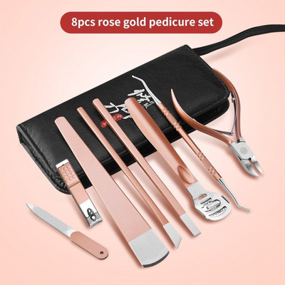 NOQ 8tk maniküüri küünekääride komplekt majapidamises kasutatav roostevabast terasest kõrva lusikas küünekäärid maniküüri tööriist pediküüri küünekäärid