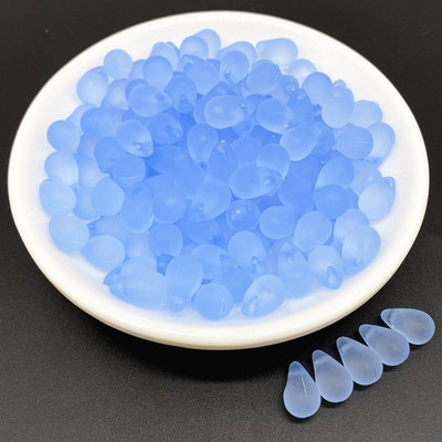 30tk 8x13mm läbipaistvad matt pisarakujulised helmed akrüülhelmed lahtised vahehelmed ehted käevõru ripatskõrvarõnga meisterdamine