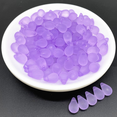 30tk 8x13mm läbipaistvad matt pisarakujulised helmed akrüülhelmed lahtised vahehelmed ehted käevõru ripatskõrvarõnga meisterdamine