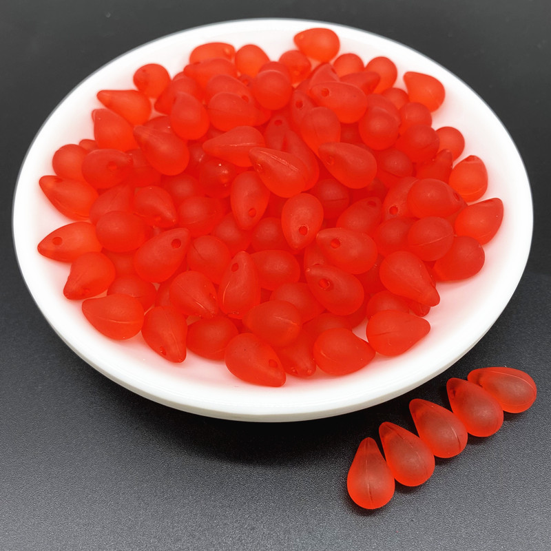 30tk 8x13mm läbipaistvad matt pisarakujulised helmed akrüülhelmed lahtised vahehelmed ehted käevõru ripatskõrvarõnga meisterdamine