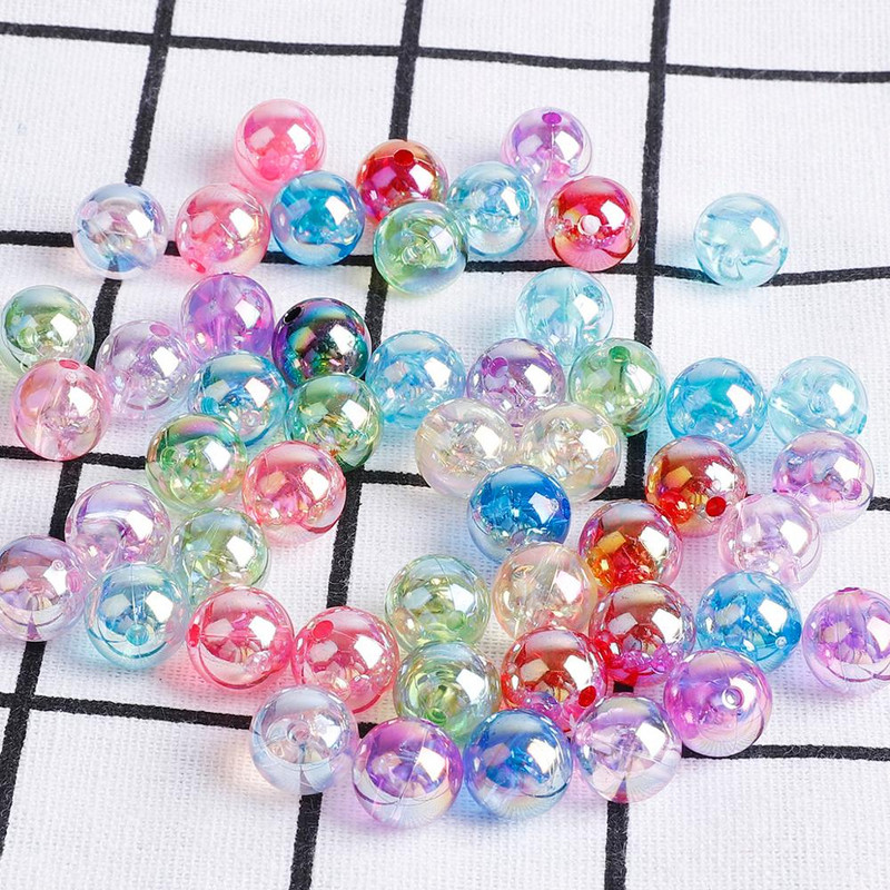 6 mm 8 mm 10 mm Rainbow Candy AB Okrugle akrilne perle labave razmaknice za izradu nakita DIY narukvica ogrlica