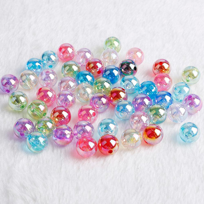 6 mm 8 mm 10 mm Rainbow Candy AB Okrugle akrilne perle labave razmaknice za izradu nakita DIY narukvica ogrlica