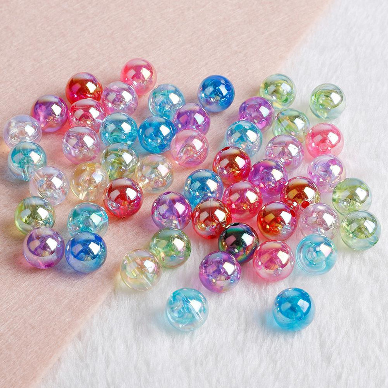 6 mm 8 mm 10 mm Rainbow Candy AB Okrugle akrilne perle labave razmaknice za izradu nakita DIY narukvica ogrlica