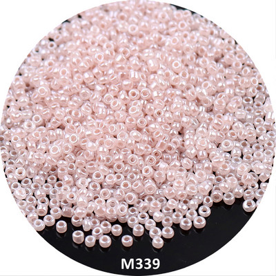 Mitme suurusega 1,5 mm 2 mm 3 mm 4 mm Tseiloni ümmargused klaasist seemnehelmed Macaroon Cream vahehelmed isetegemiseks ehete valmistamiseks käevõru tarvik