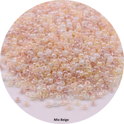 Mitme suurusega 1,5 mm 2 mm 3 mm 4 mm Tseiloni ümmargused klaasist seemnehelmed Macaroon Cream vahehelmed isetegemiseks ehete valmistamiseks käevõru tarvik