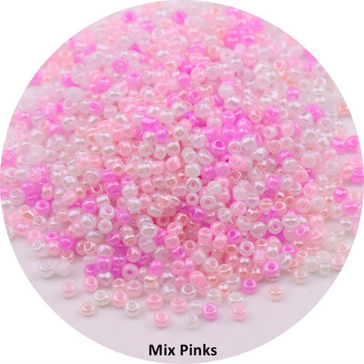 Mitme suurusega 1,5 mm 2 mm 3 mm 4 mm Tseiloni ümmargused klaasist seemnehelmed Macaroon Cream vahehelmed isetegemiseks ehete valmistamiseks käevõru tarvik