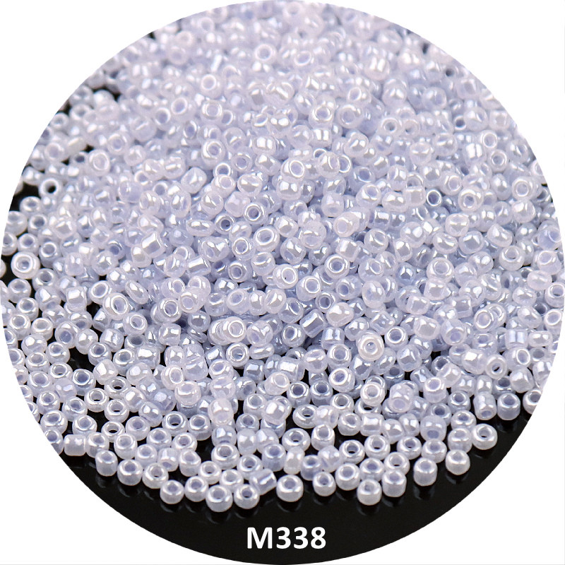 Mitme suurusega 1,5 mm 2 mm 3 mm 4 mm Tseiloni ümmargused klaasist seemnehelmed Macaroon Cream vahehelmed isetegemiseks ehete valmistamiseks käevõru tarvik