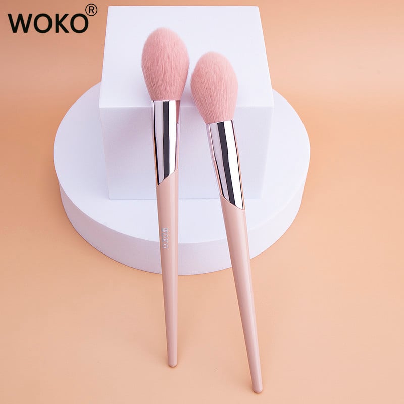 FB116 nustatantis pudros šepetėlis kūgiškai paryškinantis kontūrus formuojantis pudras makiažo įrankis mados „Fenty“ stiliaus rožinės spalvos makiažo šepetėliai