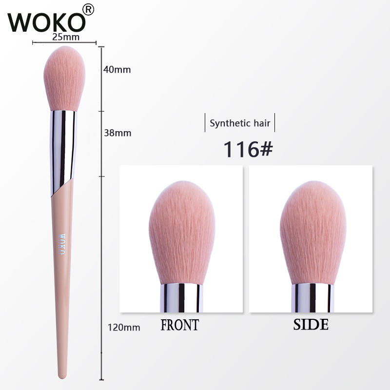 FB116 nustatantis pudros šepetėlis kūgiškai paryškinantis kontūrus formuojantis pudras makiažo įrankis mados „Fenty“ stiliaus rožinės spalvos makiažo šepetėliai