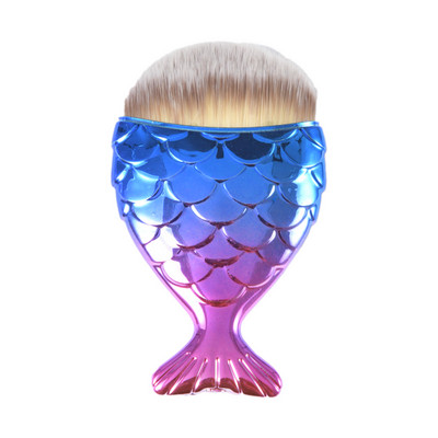 Βούρτσα νυχιών σε σχήμα ουράς ψαριού Καλλυντικά πινέλα με κάτω μέρος ψαριού Πούδρα σκόνης καθαρισμού για τα νύχια Βούρτσα νυχιών για εργαλεία μανικιούρ