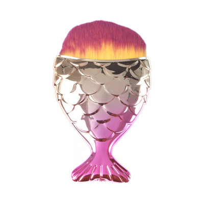 Βούρτσα νυχιών σε σχήμα ουράς ψαριού Καλλυντικά πινέλα με κάτω μέρος ψαριού Πούδρα σκόνης καθαρισμού για τα νύχια Βούρτσα νυχιών για εργαλεία μανικιούρ