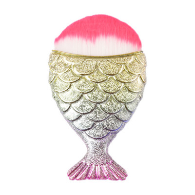 Βούρτσα νυχιών σε σχήμα ουράς ψαριού Καλλυντικά πινέλα με κάτω μέρος ψαριού Πούδρα σκόνης καθαρισμού για τα νύχια Βούρτσα νυχιών για εργαλεία μανικιούρ