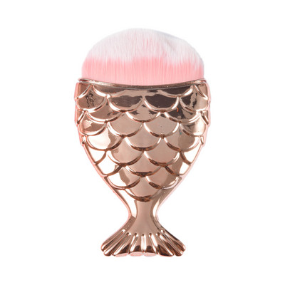 Βούρτσα νυχιών σε σχήμα ουράς ψαριού Καλλυντικά πινέλα με κάτω μέρος ψαριού Πούδρα σκόνης καθαρισμού για τα νύχια Βούρτσα νυχιών για εργαλεία μανικιούρ