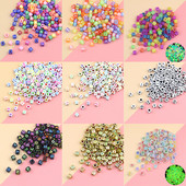 100 ruudukujulist kirjahelmest Akrüülist helendavad digitaalsed segavärvilised täringurõngad vaherõngad helmed ehted isetegemise käevõru kaelakee tarvikute valmistamiseks