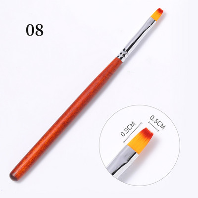 1 kom Nail Art crna ručka četkica za slikanje s uzorkom Akrilni UV gel ekstenzijski premaz Olovka za crtanje DIY alat za manikuru