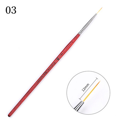 1 kom Nail Art crna ručka četkica za slikanje s uzorkom Akrilni UV gel ekstenzijski premaz Olovka za crtanje DIY alat za manikuru