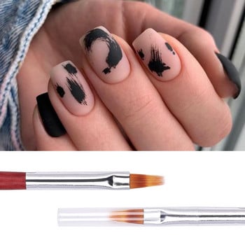 1 Pc Gradient Bloom Nail Art Painting Brush Pen UV Gel Nail Art Brush with Wood Handle Nylon Hair Draw Εργαλείο για νύχια μανικιούρ