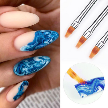 1 Pc Gradient Bloom Nail Art Painting Brush Pen UV Gel Nail Art Brush with Wood Handle Nylon Hair Draw Εργαλείο για νύχια μανικιούρ
