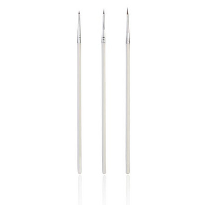 3 τμχ Σετ βουρτσών γραμμής γαλλικής λωρίδας Σετ βούρτσες με εξαιρετικά λεπτή γραμμή σχεδίασης Στυλό με διπλό άκρο UV Gel βούρτσες Εργαλεία μανικιούρ
