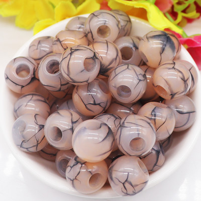 10 τμχ ακρυλικό ουράνιο τόξο ρίγες χάντρες πολύχρωμες χάντρες μεγάλη τρύπα Γούρια για γυναίκες Κοσμήματα κατασκευής βραχιόλια κολιέ Μπρελόκ