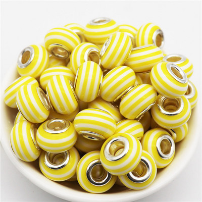 10 τμχ ακρυλικό ουράνιο τόξο ρίγες χάντρες πολύχρωμες χάντρες μεγάλη τρύπα Γούρια για γυναίκες Κοσμήματα κατασκευής βραχιόλια κολιέ Μπρελόκ