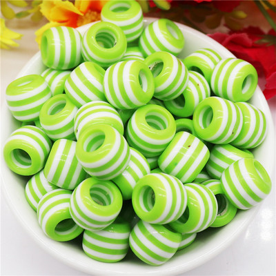 10 τμχ ακρυλικό ουράνιο τόξο ρίγες χάντρες πολύχρωμες χάντρες μεγάλη τρύπα Γούρια για γυναίκες Κοσμήματα κατασκευής βραχιόλια κολιέ Μπρελόκ