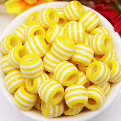 10 τμχ ακρυλικό ουράνιο τόξο ρίγες χάντρες πολύχρωμες χάντρες μεγάλη τρύπα Γούρια για γυναίκες Κοσμήματα κατασκευής βραχιόλια κολιέ Μπρελόκ