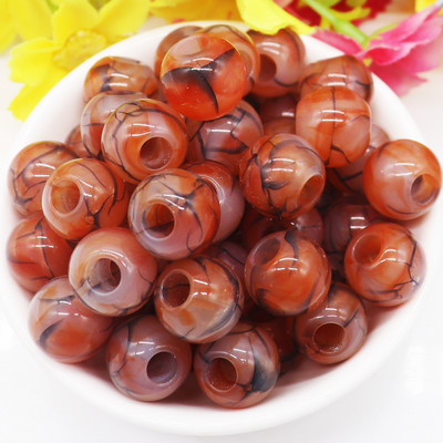 10 τμχ ακρυλικό ουράνιο τόξο ρίγες χάντρες πολύχρωμες χάντρες μεγάλη τρύπα Γούρια για γυναίκες Κοσμήματα κατασκευής βραχιόλια κολιέ Μπρελόκ