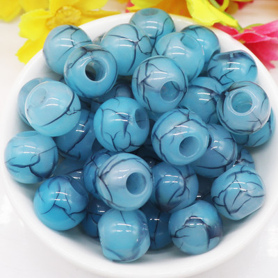 10 τμχ ακρυλικό ουράνιο τόξο ρίγες χάντρες πολύχρωμες χάντρες μεγάλη τρύπα Γούρια για γυναίκες Κοσμήματα κατασκευής βραχιόλια κολιέ Μπρελόκ