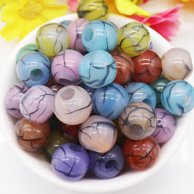 10 τμχ ακρυλικό ουράνιο τόξο ρίγες χάντρες πολύχρωμες χάντρες μεγάλη τρύπα Γούρια για γυναίκες Κοσμήματα κατασκευής βραχιόλια κολιέ Μπρελόκ