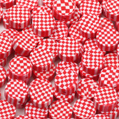 20/50/100 tk Punased ruudulised helmed lamedad ümmargused vahehelmed Polümeer-savist helmed ehete valmistamiseks isetehtud käevõru kaelakee tarvikud