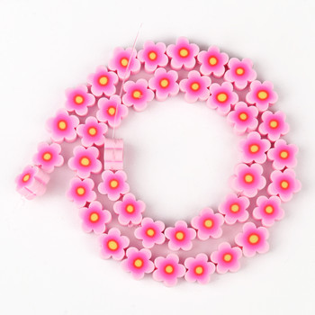 Нови 40-100 бр./Опаковка Сладко розово цвете във формата на полимерна глина Дистанционер Свободни мъниста за Направи си сам Гривна Обеци Изработка на бижута