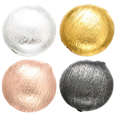 ZHUKOU 15x16mm 2PCS Oblate Spacer Beads για γυναίκες DIY χειροποίητα σκουλαρίκια κολιέ αξεσουάρ κοσμήματα Findings model:PZ31