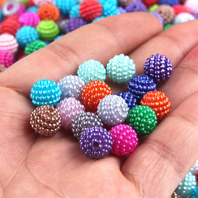 10 mm-20 mm смесени Bayberry мъниста Акрилни мъниста Кръгли свободни европейски мъниста за изработка на бижута Подходящи за ръчно изработени аксесоари за гривни Направи си сам