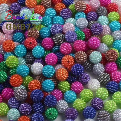 10mm-20mm Mješovite Bayberry perle Akrilne perle Okrugle labave europske perle za izradu nakita Odgovara ručno izrađenim dodacima za DIY narukvice