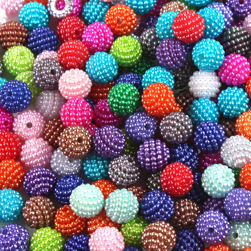 10mm-20mm Mješovite Bayberry perle Akrilne perle Okrugle labave europske perle za izradu nakita Odgovara ručno izrađenim dodacima za DIY narukvice