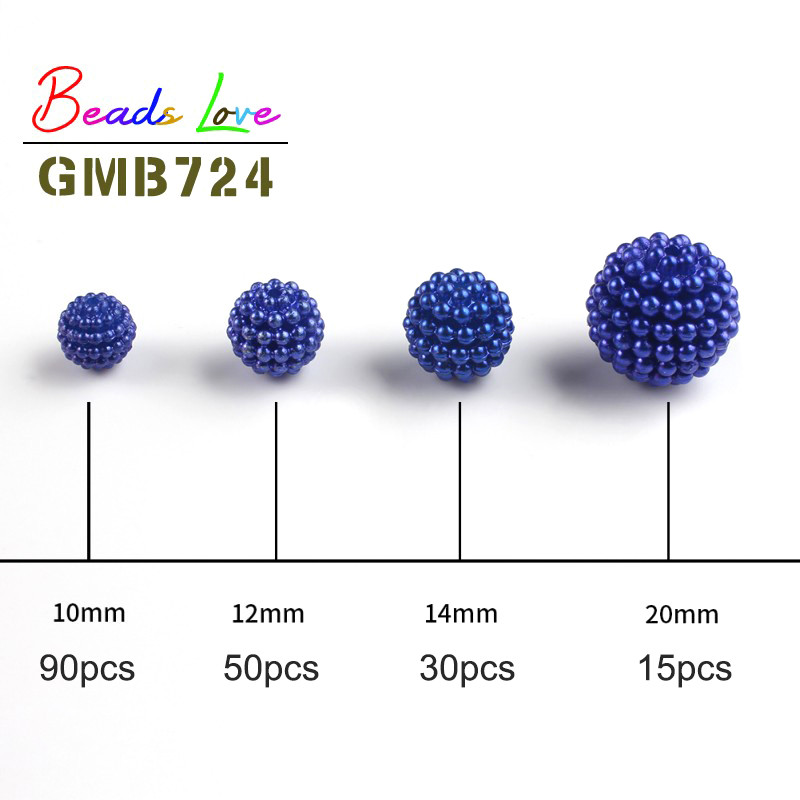 10mm-20mm Mješovite Bayberry perle Akrilne perle Okrugle labave europske perle za izradu nakita Odgovara ručno izrađenim dodacima za DIY narukvice