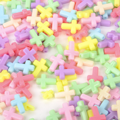 Σταυρωτές Ακρυλικές Χάντρες Για Κοσμήματα Κατασκευή Γούρι Βραχιόλι Κολιέ Σκουλαρίκια 16X12mm 50τμχ Mix Solid Colors Πολύχρωμα DIY αξεσουάρ