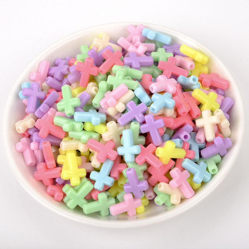 Σταυρωτές Ακρυλικές Χάντρες Για Κοσμήματα Κατασκευή Γούρι Βραχιόλι Κολιέ Σκουλαρίκια 16X12mm 50τμχ Mix Solid Colors Πολύχρωμα DIY αξεσουάρ