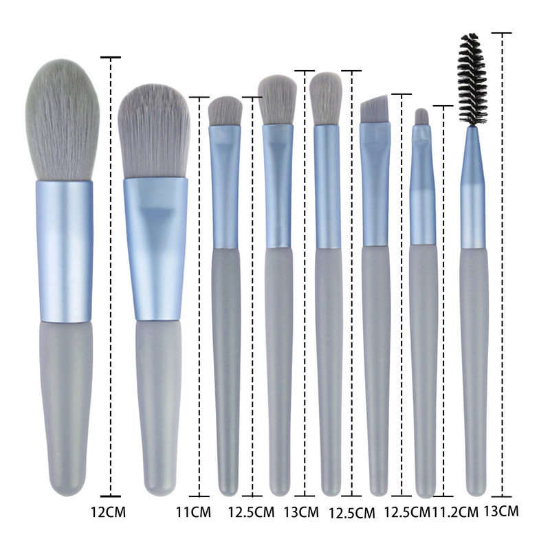 Νέα Hot 8Pcs Mini Brushes Brushes Kit Eyeshadow Brush Brush Make up with EVA Bag for Travel Business Trips Daily