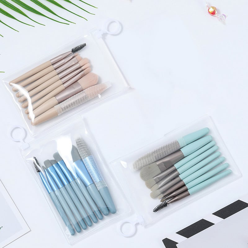 Νέα Hot 8Pcs Mini Brushes Brushes Kit Eyeshadow Brush Brush Make up with EVA Bag for Travel Business Trips Daily